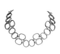 Bbajszx Chaîne de clavicule en chaîne en métal à pompons géométriques fabriqués à la main pour une fête élégante et une photographie de rue Styles de rue clavicule