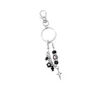 Bbajszx Charmes de porte-clés esthétiques, pendentif de charme de de mode épingle de sûreté étoile porte-clés en perles breloques ornement suspendu pour pendentif de pour