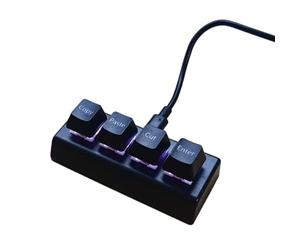 Bbajszx Clavier Filaire USB à 4 Touches Cut Copy Select Durabilité pour Les écoles et Les Bureaux Les Joueurs et la Saisie de données Filaire Petit de Place Jeu à réponse Rapide