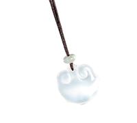Bbajszx Collier pendentif en calcédoine naturelle raffinée, chaîne de cou élégante en pierre naturelle, accessoires quotidiens, bijoux spirituels