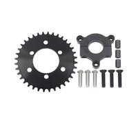 Bbajszx Conversion de pignon de sur moyeu pour projets de Roue arrière, engrenage métallique 36T avec Adaptateur de Serrage et Ensemble de matériel de Fixation, Adaptateur de moyeu de pignon arrière,