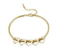Bbajszx en forme de cœur réglable en acier inoxydable, accessoire de poignet significatif pour les journées spéciales en famille, accessoire de poignet pour les tenues quotidiennes et les