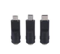Bbajszx Ensemble d ' adaptateurs de connecteurs, Ouverture Femelle 5, 5 x 2, 1 mm, Sortie Type C, Deux Embouts mâles Petits, Faisceau de Conversion d ' Alimentation 5 V, Finition Noire