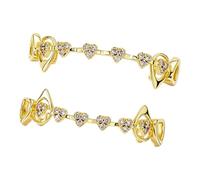 Bbajszx Ensemble de bijoux de bouche avec de vampire, accessoire supérieur et inférieur en alliage avec maillons en forme de cœur pour tenue de festival en forme de de vampire