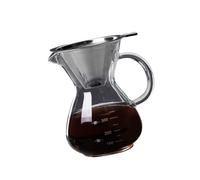 Bbajszx Équipement de préparation de café Expert, avec carafe en verre et passoire en acier précise, ensemble de préparation de café en verre transparent