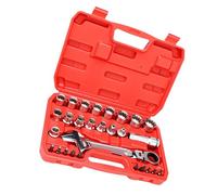 Bbajszx Jeu de clés à douille traversantes à cliquet bidirectionnel couvrant 8 mm à 24 mm avec conception à 12 points pour applications intensives