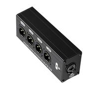 Bbajszx Le séparateur de Musique XLR / 6, 35 mm Compact à 1 entrée et 4 Sorties Assure Une Transmission Claire pour Les systèmes Professionnels Distributeur d ' Indication sonore