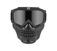 Bbajszx Lunettes de avec couverture inférieure du visage, lentille amovible et cadre en TPU pour la conduite tout-terrain, le ski, l ' utilisation en extérieur