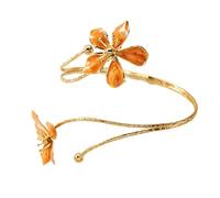 Bbajszx Manchette réglable Florale Artistique avec Art d ' Huile d ' Immersion pour la Mode Festive et l ' élégance Quotidienne Bijoux en Alliage conviviaux
