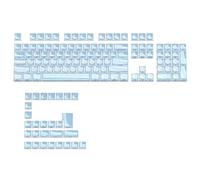 Bbajszx MDA Height Keycaps, Ensemble de Clavier mécanique avec Aspect gelée imprimé sur Le côté pour Les Plans de renouvellement des Capuchons usés, Ensemble de Touches de Clavier