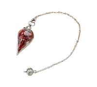 Bbajszx Pendentif Gouttes de Raffiné Fait, Red jasper