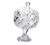 Bbajszx Pot Transparent avec Couvercle, Plat à Bonbons en pour noël, boîte à Bijoux décorative, bocaux en Verre recouverts de décoration