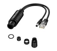 Bbajszx Répartiteur Gigabit Puissant, convertisseur électrique 48V à 12V, convertisseur de Puissance Hautes pour systèmes de sécurité, Alimentation Gigabit Poet