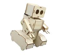 Bbajszx Robot éducatif programmable en Bois avec capteurs sonores à Commande vocale pour améliorer la pensée logique chez Les étudiants Robot activé par la Voix