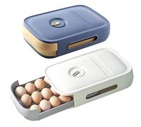 BBAOO Boite a Oeuf, 2 Pièces Boite a Oeufs En Plastique, Boite Rangement D'Oeufs Cuisine, Boîte De Rangement Pour Œufs, Peut Contenir 21 Œufs Pour Réfrigérateurs, Congélateurs, Armoires