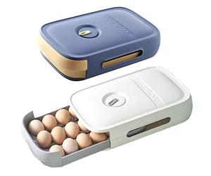 BBAOO Boite a Oeuf, 2 Pièces Boite a Oeufs En Plastique, Rangement D'Oeufs Cuisine, Boîte De Rangement Pour ufs, Peut Contenir 21 ufs Pour Réfrigérateurs, Congélateurs, Armoires