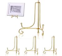 BBAOO Support Cadre, 4 Pièces Porte Assiette Décorative, Chevalet Présentoir De Fer Pour Photos, Livres, Assiettes Et Travaux Manuels