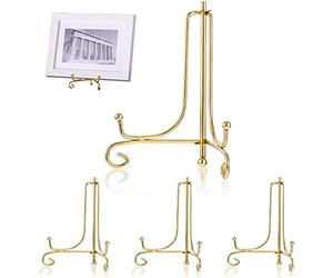 BBAOO Support Cadre, 4 Pièces Porte Assiette Décorative, Chevalet Présentoir De Fer Pour Photos, Livres, Assiettes Et Travaux Manuels