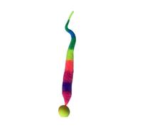 BBASILIYSD Jouet interactif pour chatouille coloré en peluche rebondissante avec jeu de morsure pour chaton balle queue de chaton jouets pour animaux domestiques d'intérieur I9B1