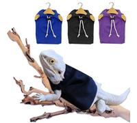 BBASILIYSD Lot de 3 sweats à capuche pour reptiles avec cordon de serrage réglable pour petits reptiles, vêtements d'hiver chauds pour petits animaux de compagnie, usage quotidien et photos