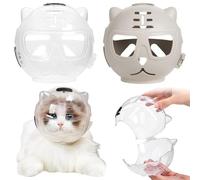 BBASILIYSD Muselière respirante transparente pour le toilettage, le clip des ongles et la prévention des morsures, le bain, le rasage, les animaux domestiques, mastication pour chats 11