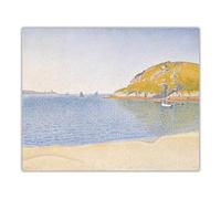 BBAUER Affiche de Paul Signac 《Port de Saint Cast》Pointillisme Toile Peinture Abstraite Art Mural Paul Signac Imprime Pour Décoration D’intérieur Photo 60X70cmx1 Sans Cadre