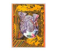 BBAUER Affiches Frank Stella《Bene Come il Sale》Peinture sur toile Frank Stella Impression Art Mural Moderne Pour Salon Décoration D’intérieur Photo 50X70cm X1 Sans Cadre