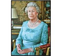 BBAUER Elizabeth II Reine Affiches Mode Reine Portrait Toile Peinture Murale Moderne Elizabeth II Reine Estampes Et Photo Bar Decor 50x70cmx1 Sans Cadre