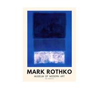 BBAUER Mark Rothko bleu abstrait Wall Art Mark Rothko exposition affiche Mark Rothko imprime toile moderne peinture Home Decor photo 40x60cmx1 sans cadre