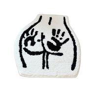 BBAUER Paillasson Intérieur Ass Bout à Bout Tapis Doux tufté Tapis for Salle de Bain antidérapant Absorber l'eau en Peluche à la Main Tapis de Sol Chambre Cuisine Toilette Tapis