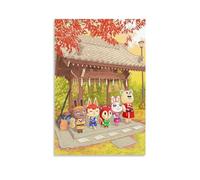BBAUER Poster de jeu exquis Animal Crossing Friends Club - Impression sur toile - Décoration murale moderne pour chambre à coucher - 20 x 30 cm