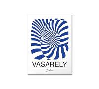 BBAUER Victor Vasarely Zèbre Affiches Et Estampes Victor Vasarely Zèbre Art Mural Moderne Abstrait Peinture Sur Toile Pour Décoration D’intérieur Photo 40x60cm Sans Cadre