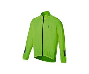 BBB BaseShield BBW-148 Veste de cyclisme pour homme et femme - Imperméable et coupe-vent - Léger réfléchissant - Vélo de course urbain - Polyamide XS jaune néon