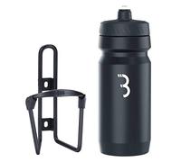 BBB Bike Water Bottle Combination Fueltank Comptank BBC-03C Bouteille d'eau 550 ML et Combinaison de Cage pour vélo Coupe Universelle Mat/Noir/Blanc Mixte