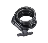 BBB Câble antivol à combinaison CodeGuard pour vélo - 12 mm x 180 cm - Code réinitialisable extra long - BBL-101B