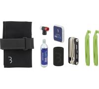 BBB CombiSet Sacoche Selle RollPack CO2 BSB-59 + Set Outils + Pompe CO2 noir 0.25 Liter