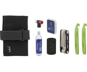 BBB CombiSet Sacoche Selle RollPack CO2 BSB-59 + Set Outils + Pompe CO2 noir 0.25 Liter