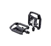 BBB Cycling DualChoice Pédales Cyclistes avec Double Fonction | Pédale SPD & Pédale Plate 9/16" | Cage en Aluminium Durable avec Tension Réglable pour VTT, E-VTT, Vélo Urbain et E-Road | BPD-61