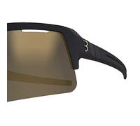 BBB Cycling Fuse BSG-65 Lunettes de Cyclisme avec 3 Verres Semi-Plats interchangeables Cadre incassable Protection UV pour vélo Homme Femme Noir Mat Taille Unique
