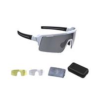 BBB Cycling Sports Glasses with 3 Interchangeable Semi-Flat Unbreakable Lenses f