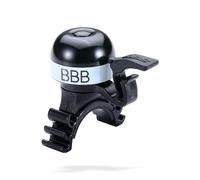 BBB Cycling MiniFit BBB-16 Sonnette de vélo Unisexe, Mini Guidon, Sonnette sonore pour vélo de Course et de Course, Noir/Blanc, Taille Unique