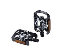 BBB Cycling Pédales Doubles Plateformes pour vélo de Route avec Cales SPD et Plates 9/16" Cage en Aluminium Durable Tension réglable pour VTT VTT électrique et vélo de Route Urbain DualChoice BPD-23