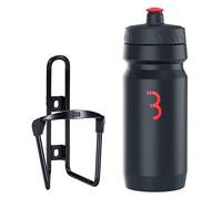 BBB Cycling - Porte-Bouteille d'eau et Support Universel pour vélo de Route et VTT - en Aluminium léger - FuelTank et CompTank BBC-03C - Noir/Rouge - 550 ML