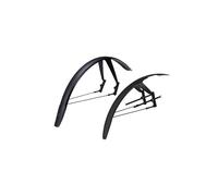 BBB DiscGuard Plus BFD-66S Ensemble de Garde-Boue Avant et arrière pour Route, Gravier et VTT - Libération Rapide et Frein à Disque Compatible avec Les Roues de 28/29" (pneus de 40-60 mm)