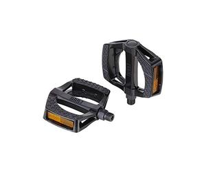 BBB ErgoRide BPD-46 Pédales Plates de vélo de Ville avec réflecteurs et antidérapantes, légères et durables pour vélos urbains et électriques
