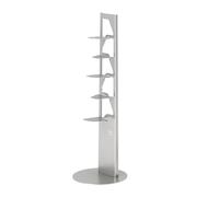 BBB ITALIA bibliothèque sur pied NEANDERTHAL H 132 cm (Gris aluminium gaufré G2 - Acier)
