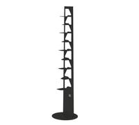 BBB ITALIA bibliothèque sur pied NEANDERTHAL H 192 cm (Noir gaufré mat - Acier)