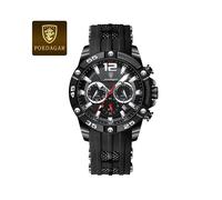 (BBB) Montres de sport d'extérieur pour hommes, bracelet en silicone de luxe, chronomètre lumineux,