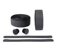 BBB Ruban réfléchissant pour guidon de vélo, bande de poignée en gel réfléchissante, pour vélos de route, urbain, VTT, antidérapant, comprend des bouchons de guidon, BHT-17, noir, taille unique