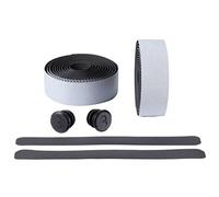 BBB Ruban réfléchissant pour guidon de vélo, bande de poignée en gel réfléchissante, pour vélos de route, urbain, VTT, antidérapant, comprend des bouchons de guidon, BHT-17, argent, taille unique